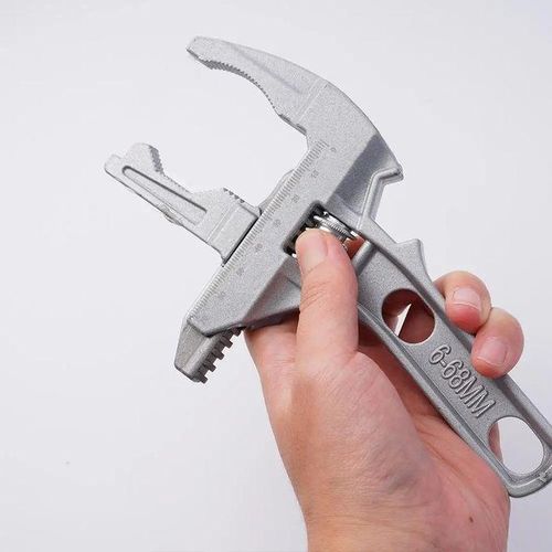 Clé à Molette Réglable Multifonction – Outil Professionnel en Aluminium pour Serrage d’Écrous, Robinets, Tuyaux, Salle de Bain, Cuisine et Maison