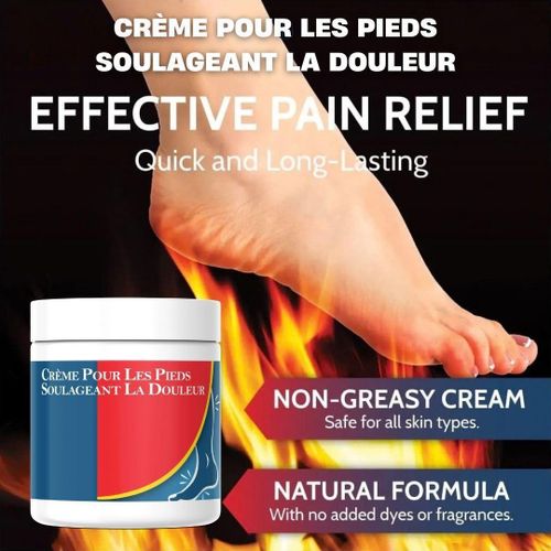 CRÈME POUR LES PIEDS SOULAGEANT LA DOULEUR - Pommade de Haute Qualité à Absorption Rapide pour le Soin du Corps Soulageant les Douleurs Articulaires Musculaires et Lombaires, au Dos, au Cou, au Coude, au Genou, à la Cheville.