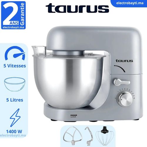 روبوت عجان متعدد الوظائف مضغوط بقوة 1400 واط ووعاء 5 لتر من الفولاذ المقاوم للصدأ - ضمان لمدة سنتين