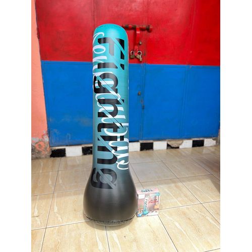 Sac de Frappe Gonflable Autoportant, Punching Ball Sur Pied, Sac de Boxe Enfant et Adulte, Entraînement Boxe, Fitness, Kick Boxing