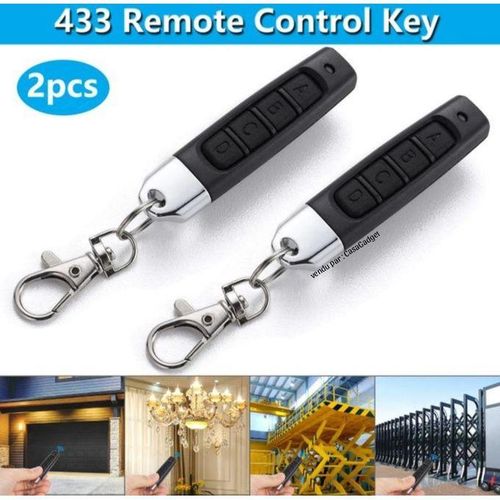 2 Télécommande Universel Sans Fil 433 Mhz, Porte De Garage, Porte Électrique