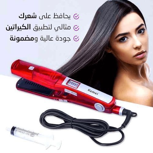 Lisseur Vapeur Kemei en céramique STEAM affichage LED Original, Lisseur brosse de cheveux