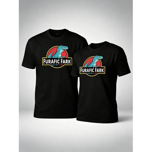 Ensemble 2 T-shirts pour hommes - Imprimé Furafic Fark - Vêtements décontractés
