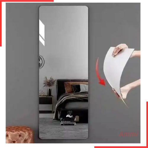 Miroir adhésif haute définition,90×40 cm,incassable facile à poser,transparent pour salle de bain,chambre à coucher