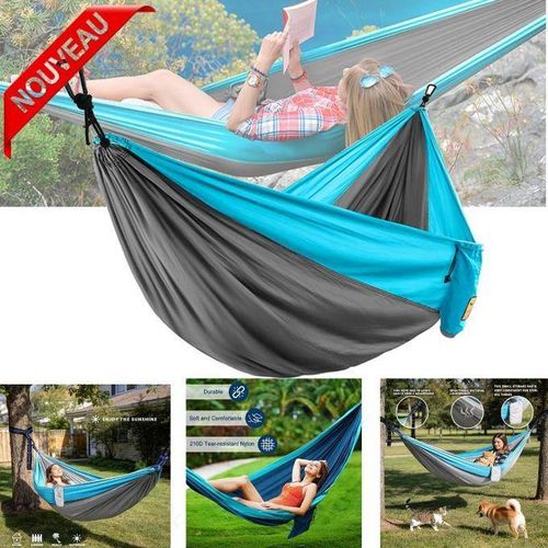 Hamac Portable de Voyage – Léger, Résistant avec Sangles pour Arbre