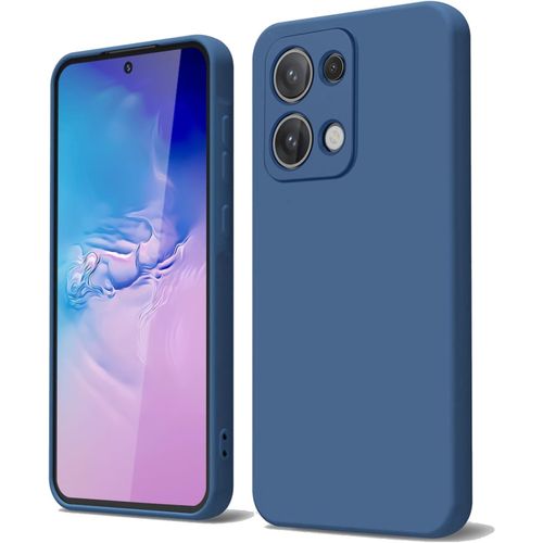 Pochette comaptible avec Oppo Reno 13 , Slim Silicone Soft bleu