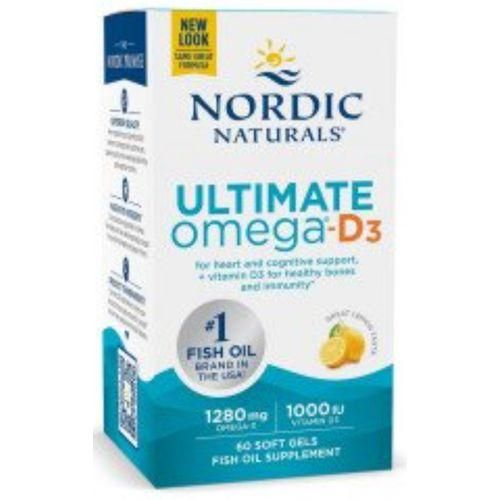 Ultimate oméga 3 1280mg + Vitamine D3 1000 IU Format 2 mois NORWAY