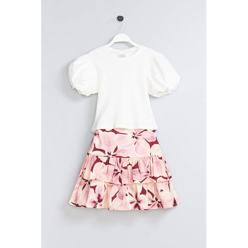 تنورة بنات من بوبلين