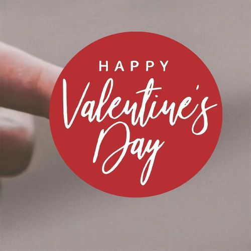 54 ملصق لتغليف هدايا عيد الحب عبارة عيد حب سعيد - ملصقات مستديرة لتزيين الهدايا والأعمال اليدوية