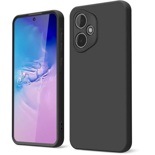 Pochette pour Honor 400 5G en Liquide Noir - Housse de protection en silicone TPU flexible