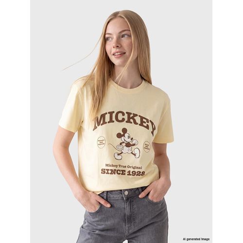T-shirt Femme 100% Coton Imprimé Mickey Mouse