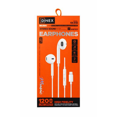 Écouteurs Filaires avec Connecteur Lightning - Son Hi-Fi Stéréo et Basses Profondes - Microphone Intégré - 1.2m