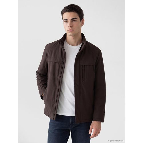 Manteau à col montant pour homme coupe régulière