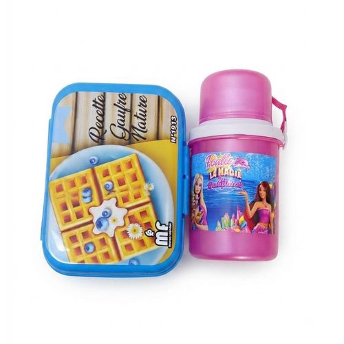 Set Repas Enfant Barbie – Boîte à Lunch et Bouteille pour École, Sorties et Pique-Nique