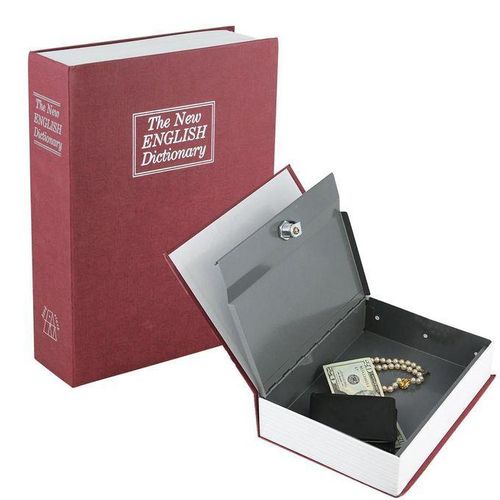 Livre de camouflage, Boîte Coffre-fort en métal en Forme de Livre, Tirelire de monnaie