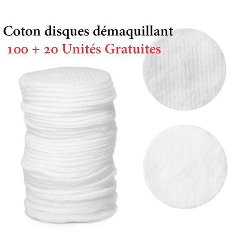 Coton Disques Doux, Démaquillant Yeux et Visage Sensibles 120 Unités