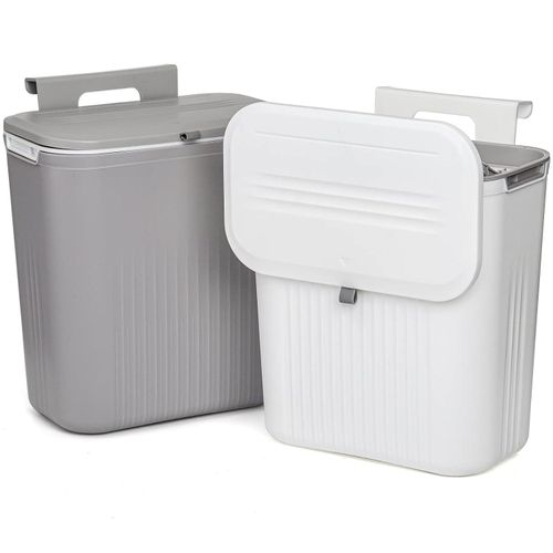 Poubelle compacte à couvercle hermétique pour maison et bureau