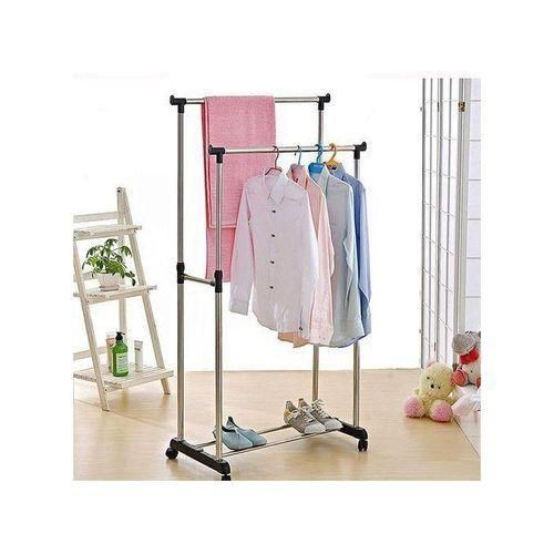 Élégant Porte-Vêtements à Double Barre Organisez Vos Tenues avec Style