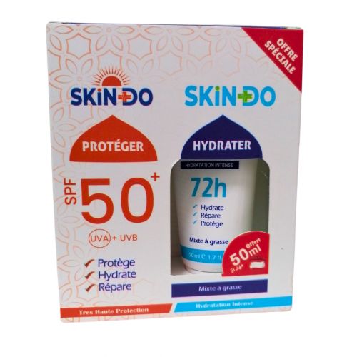 Pack Ecran Solaire Invisible + Creme hydratante Peaux mixtes a grasses 50ml