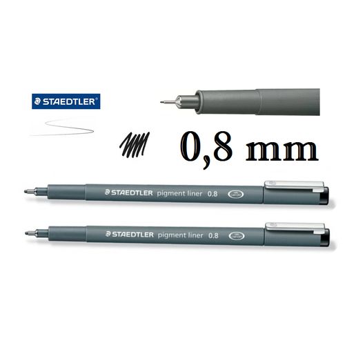 2 Feutres Dessin Précision 0,8 mm Fineliner Pigment Liner,Encre pigmentée noire