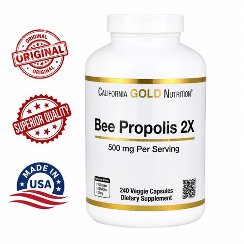 Bee Propolis 2X, Concentrated Extract, 500 mg, 240 Veggie Capsules