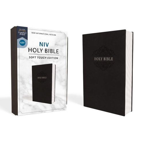 NIV, Holy Bible, Soft Touch Edition, Leathersoft, Black, Comfort Print