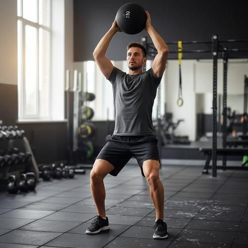 Médecine Ball Slam Ball 2 kg – Ballon de Musculation et d’Entraînement Fitness