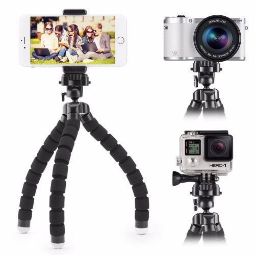 Trépied Flexible Noir tripod Support Réglable Selfie 360° Rotation caméra smart