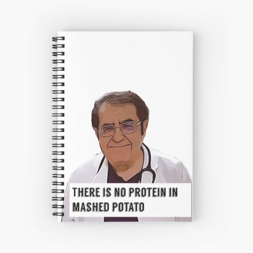 Dr Now ORIGINAL Willow Days, Dr Now, Doctor Now, there is no protein in mashed potato Spiral Notebook Bloc note