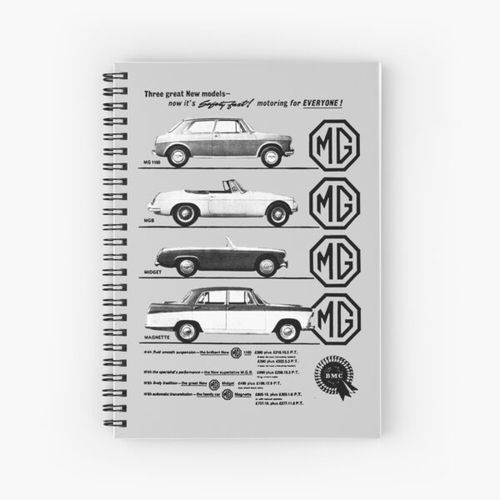 MG RANGE (1960s) Spiral Notebook Bloc note