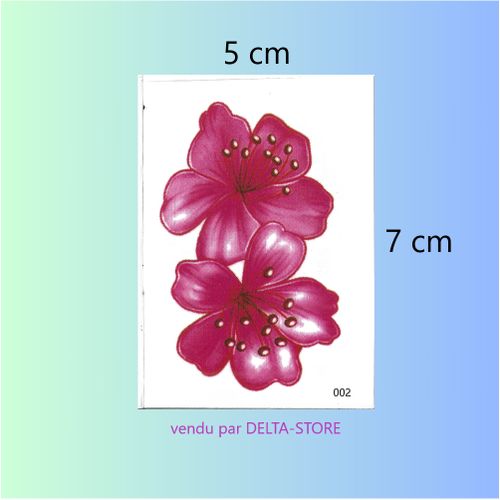 وشم مؤقت على شكل وردة ملونة