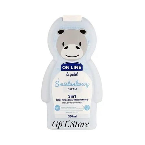 Gel lavant 3-en-1 (corps-lcheveux-visage) pour enfants-Crème, 350ml