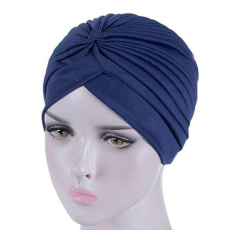 Couvre-chef turban plissé extensible pour femmes bandana à style indien pour filles