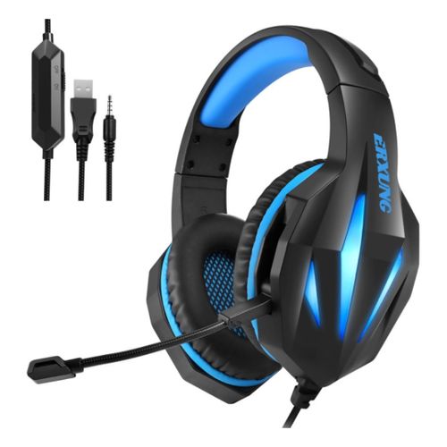 ERXUNG Casque de jeu avec son surround J5