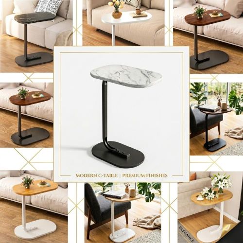 Table d'appoint C design moderne - couleur et design aleatoire - 52x38x27cm