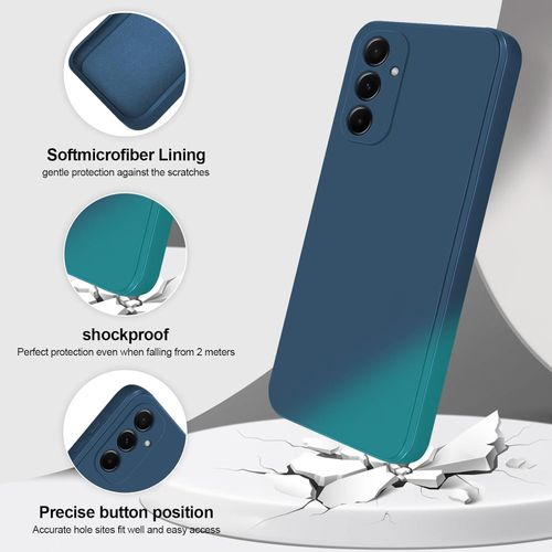 Pochette pour Samsung A24/A25 silicone liquide Protection Antichoc : Bleu