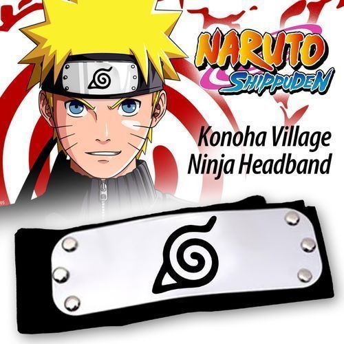 Headband Konoha Village Ninja -- Bandeau Naruto Cosplay