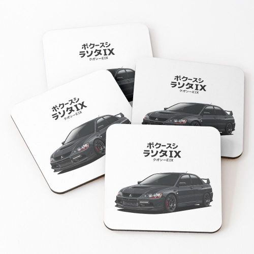 4 Dessous de Verre Illustration de l'Urban Menace Evo IX sous tasse unique