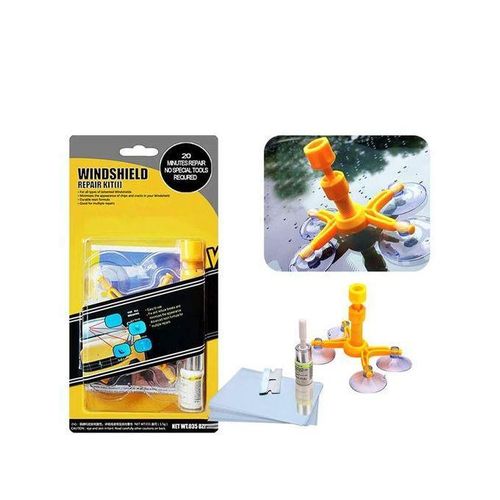 windshield Kit de réparation de pare-brise, scellant en résine, bricolage, rapide, pour voiture, fissures et impact, polissage du verre et des fenêtres automobiles