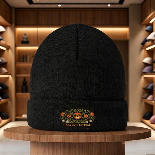 1 pièce Pottsfield Harvest Festival en jaune moutarde vif, léger, pour l'extérieur, pour les festivals agricoles, la pêche, tricoté Élégant, simple, doux Toute l'année Tricoté Idéal pour le streetwear Idéal pour le shopping