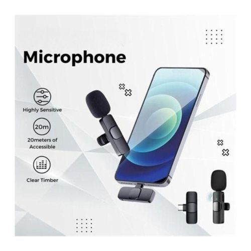 Microphone Lavalier professionnel , prise universelle de type C, sans fil, clip de collier, déterminer le microphone statique pour Live