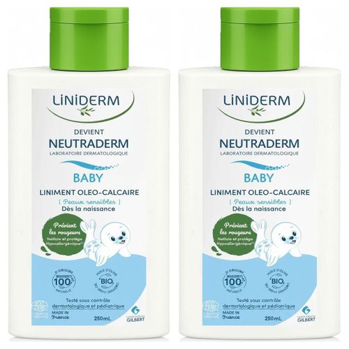 Lot de 2 - Liniment Oléo-Calcaire Baby - Protection & Soin Peau Sensible - Dès la Naissance