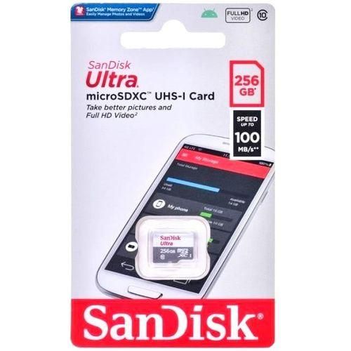 MicroSDXC 256Gb, Carte Mémoire C10 UHS-I Full HD Video Vitesse 100 Mo/s