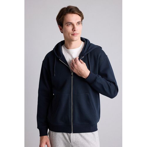 Sweat à capuche avec fermeture zippée et poche kangourou Coupe décontractée