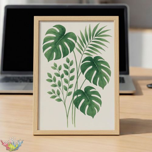Tableau décoratif 20x30cm - TROPICAL - Cadre NATURA