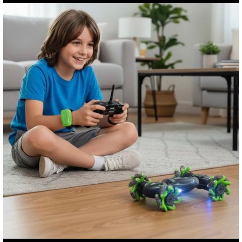 Voiture Télécommandée Laser 360° 4 Roues – Cascade, Drift, Rotation Totale & Lumières LED