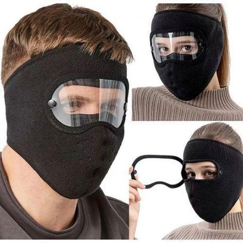 Bonnet Masque Hiver 2-en-1 – Protection Froid + Lunettes Anti-Vent