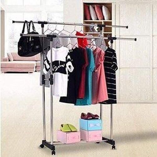 Portant à vêtements porte Manteau double pan