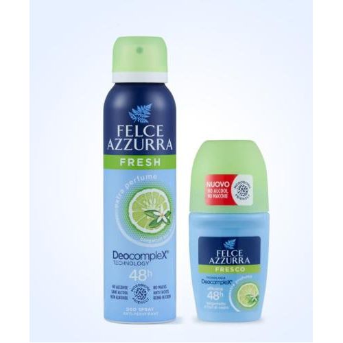 Déodorant Spray(150ml)+Déodorant roll-on(50ml) Bergamote & Aloe vera-sans alcool-anti taches