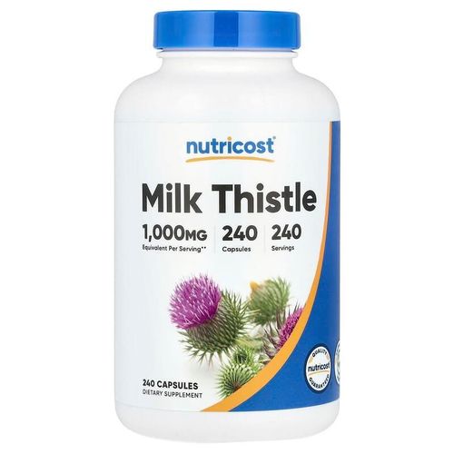 Nutricost, Extrait de graines de Chardon-Marie 1000 mg (1g), 240 Gélules Végétales (Détox du Foie) VEGAN Non-GMO Gluten-Free (made in USA)